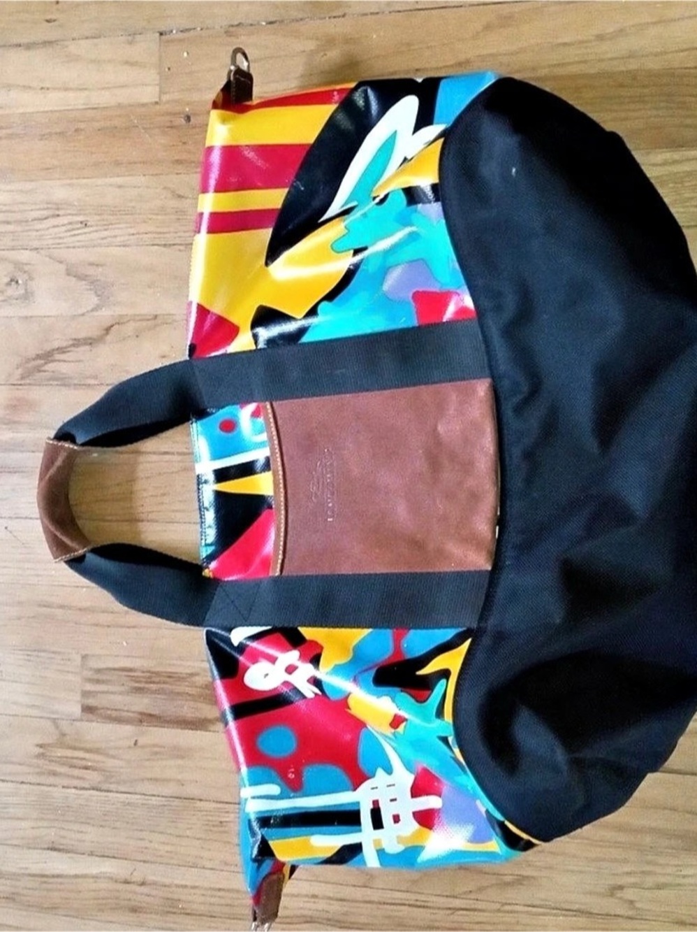 Longchamp x André Le Pliage Travel Bag Red & Black Limited Edition - Picture 10 of 13
